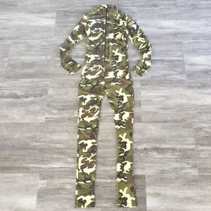 Camouflage Front Zip Military Adult Costume